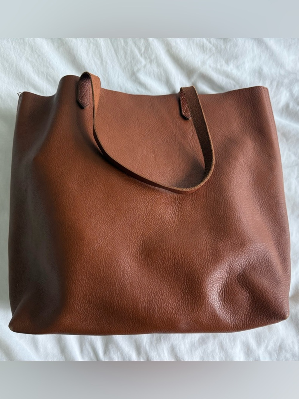 Classic Brown Leather Tote Bag - Picture 8 of 13